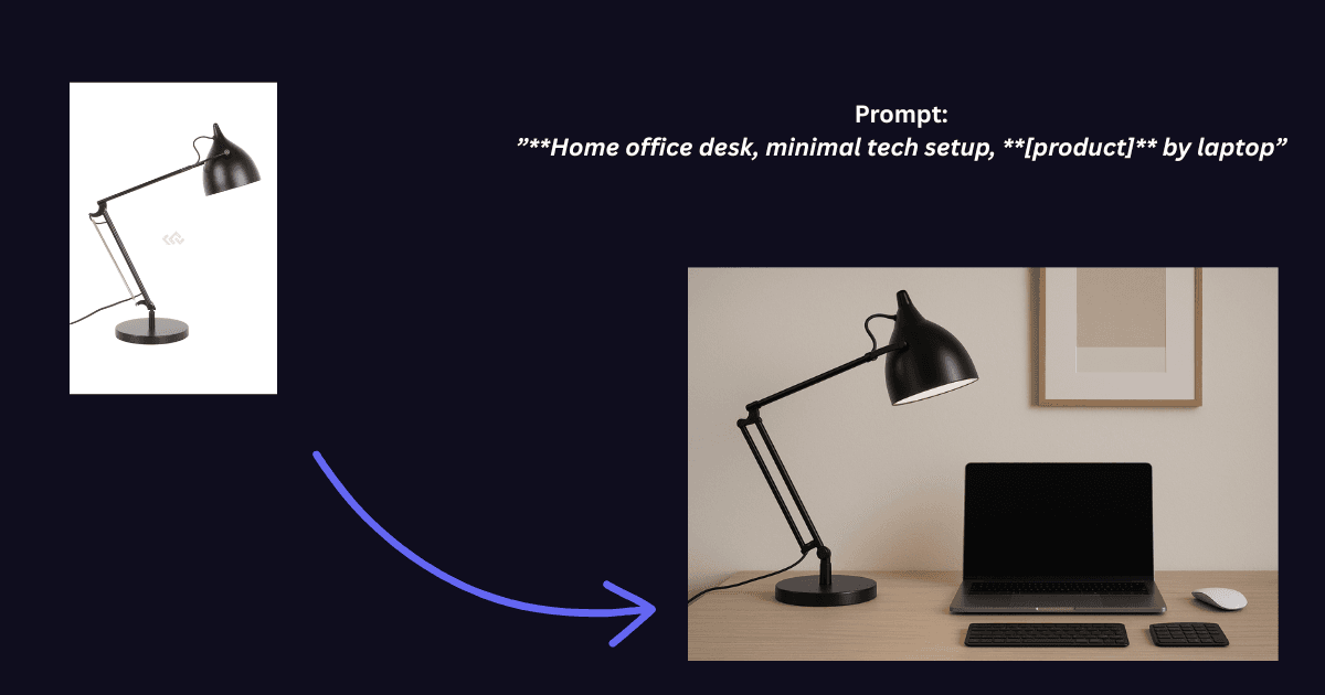 Example lifestyle image generated with a cozy home prompt