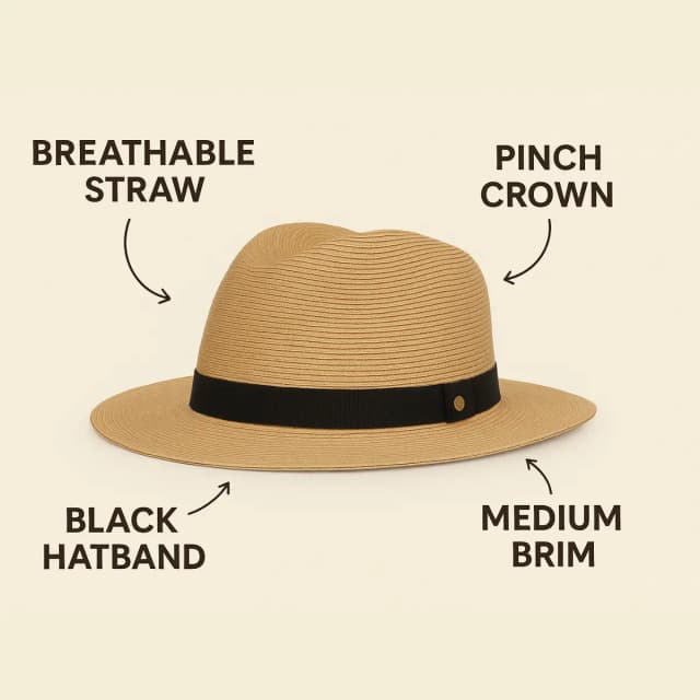Hat worn by model - Amazon lifestyle image