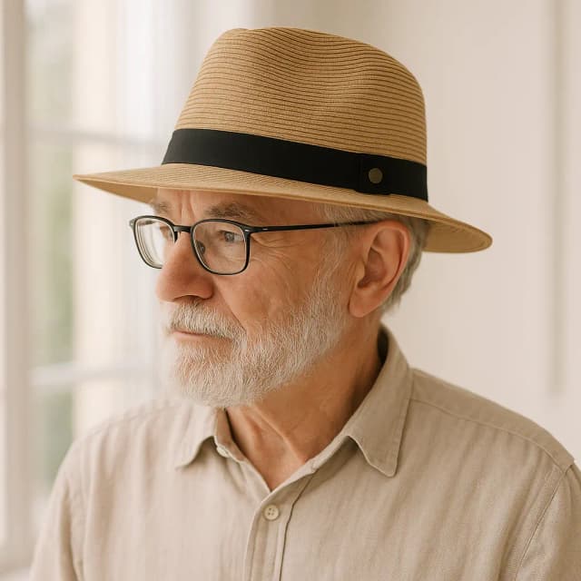 Hat worn by model - Amazon lifestyle image
